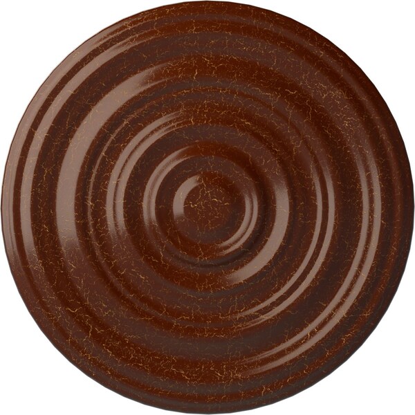 Ekena Millwork Carton Smooth Medallion (Canopies up to 9 1/8"), 29 1/8"OD x 1 1/2"P, Burnished Mahogany Crackle CM29CABMC - main